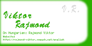 viktor rajmond business card